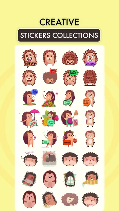 Animated HEDGEHOG Stickers Pac 스크린샷