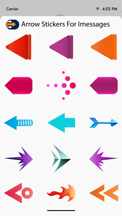 Arrow Stickers For iMessage Screenshots