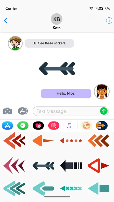 Arrow Stickers For iMessage Screenshots