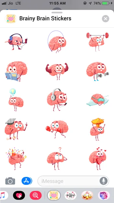 Brainy Brain Activity Stickers Screenshots