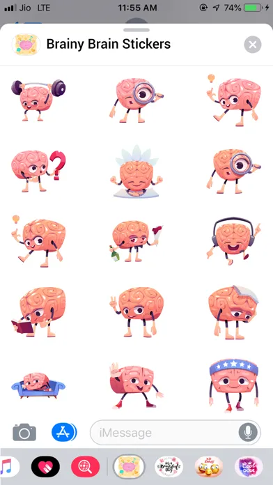 Brainy Brain Activity Stickers Screenshots