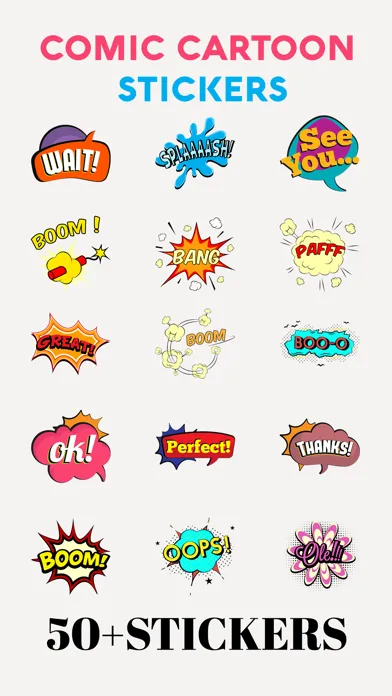 ภาพหน้าจอของ Comic Cartoon Stickers