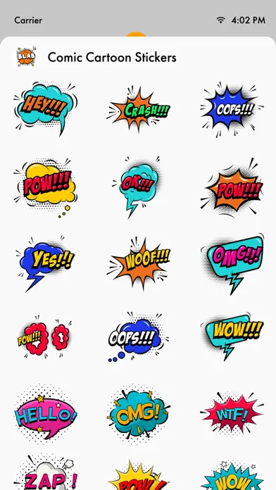 ภาพหน้าจอของ Comic Cartoon Stickers