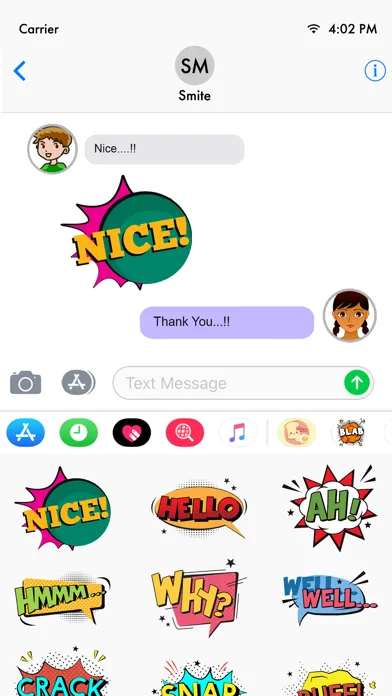ภาพหน้าจอของ Comic Cartoon Stickers