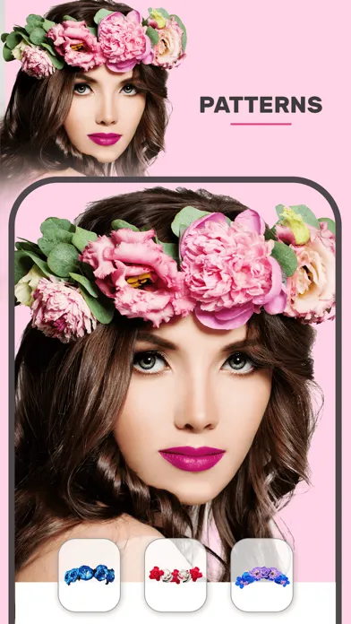 Capturas de tela do Flower Crown Image Editor