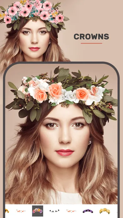 Capturas de tela do Flower Crown Image Editor