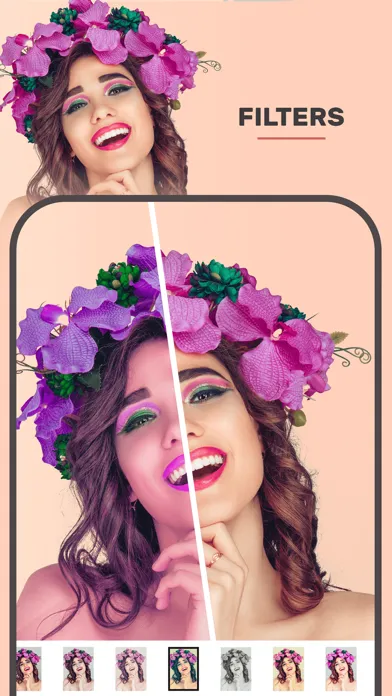Capturas de tela do Flower Crown Image Editor