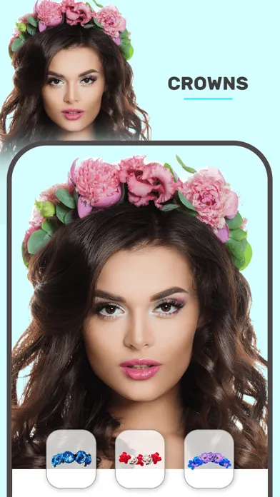 Capturas de tela do Flower Crown Image Editor