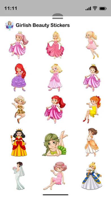 Girlish Beauty Stickers应用截图