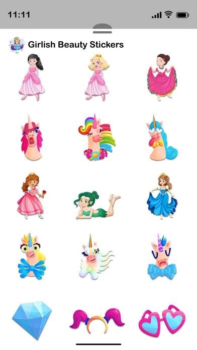 Girlish Beauty Stickers应用截图