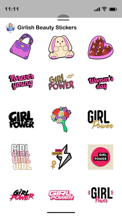 Girlish Beauty Stickers应用截图