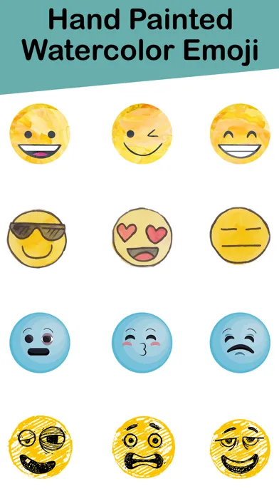 Capturas de pantalla de Hand Painted Watercolor Emoji