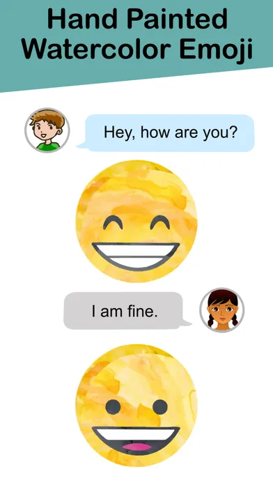 Capturas de pantalla de Hand Painted Watercolor Emoji