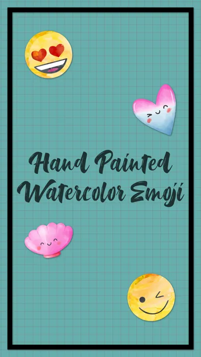 Capturas de pantalla de Hand Painted Watercolor Emoji