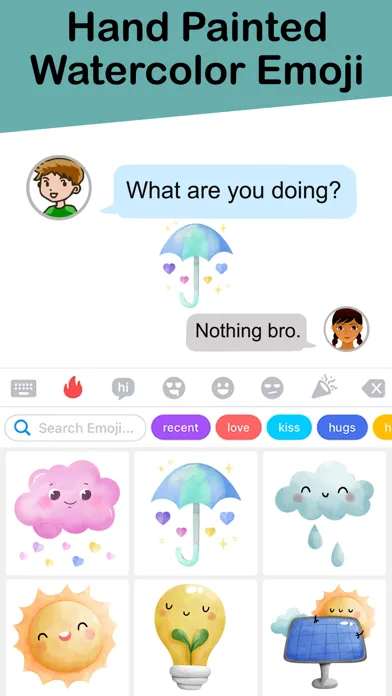 Capturas de pantalla de Hand Painted Watercolor Emoji