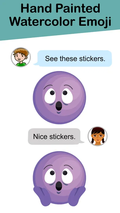 Capturas de pantalla de Hand Painted Watercolor Emoji