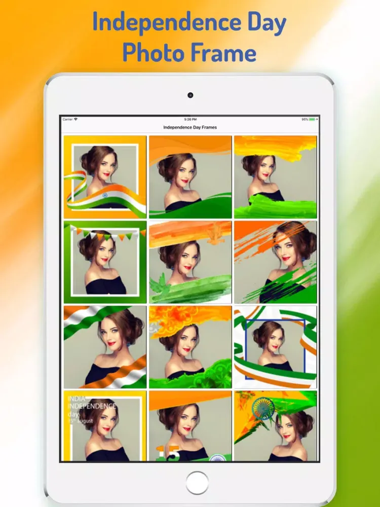 Capturas de tela do Independence Day Photo Frame iPad 