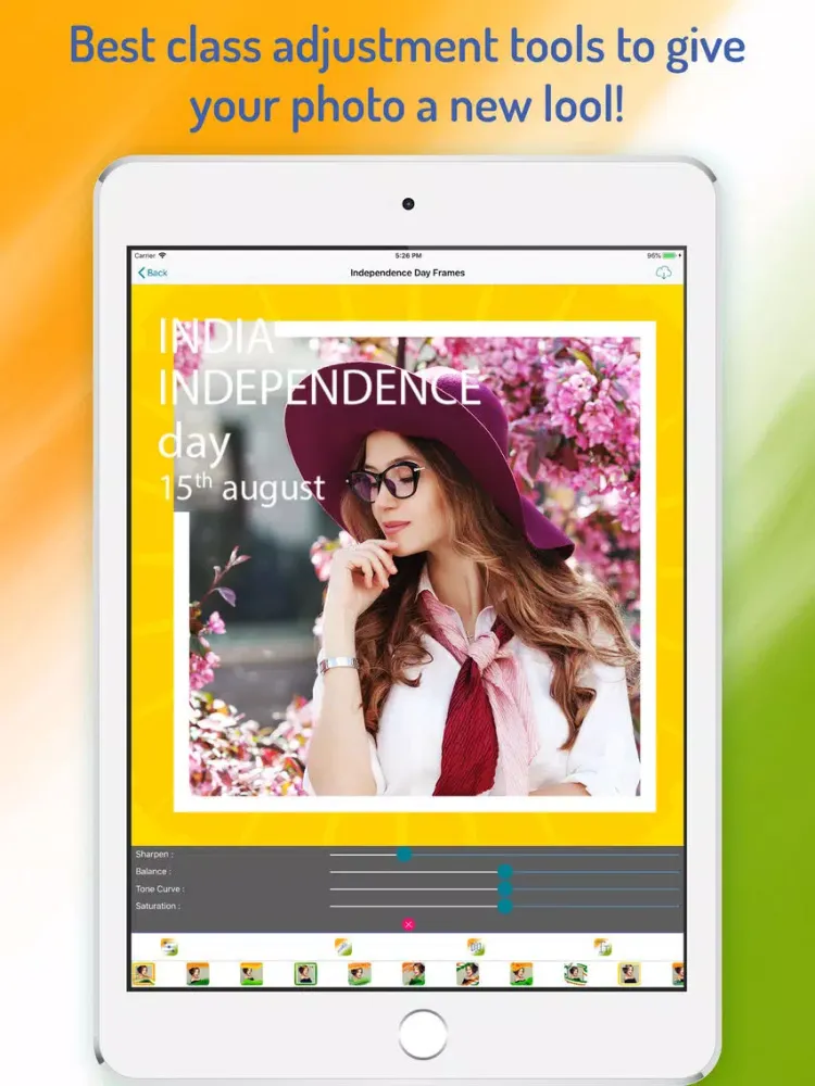Capturas de tela do Independence Day Photo Frame iPad 