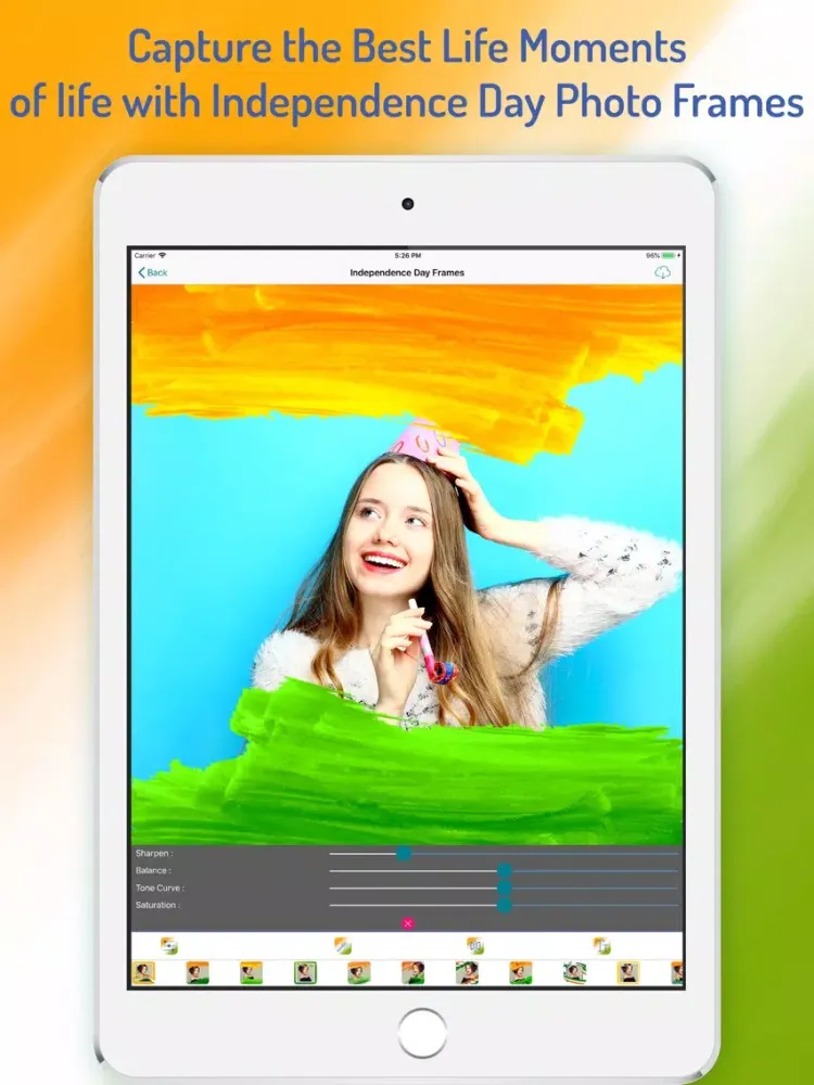 Capturas de tela do Independence Day Photo Frame iPad 