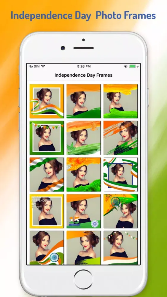 Capturas de tela do Independence Day Photo Frame