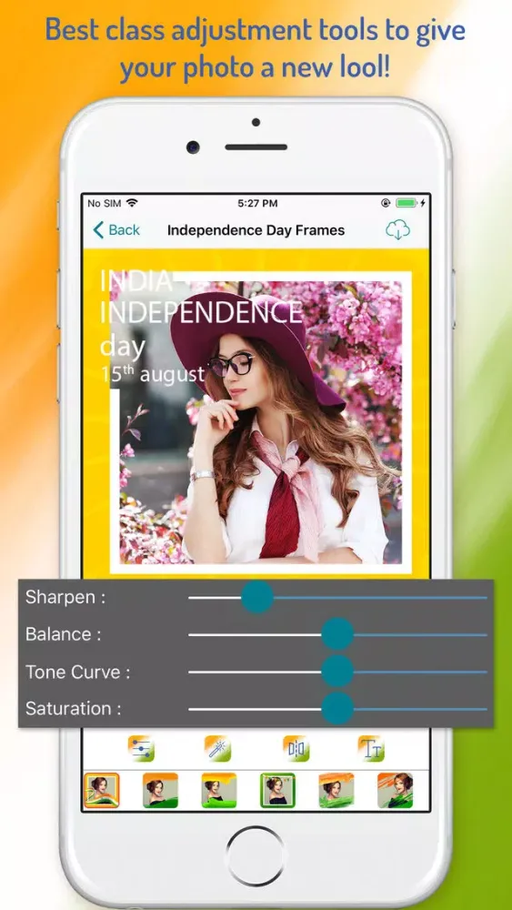 Capturas de tela do Independence Day Photo Frame