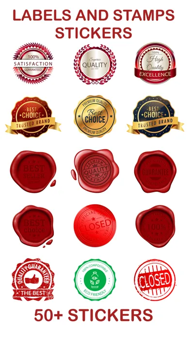 Ảnh chụp màn hình của Labels & Stamps Stickers Pack