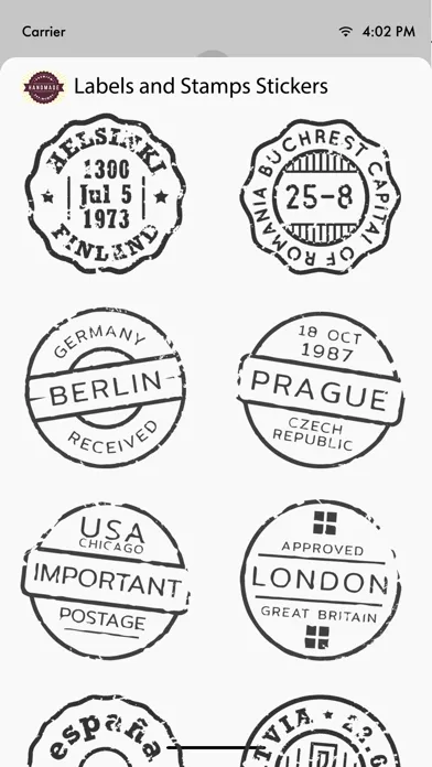 Ảnh chụp màn hình của Labels & Stamps Stickers Pack