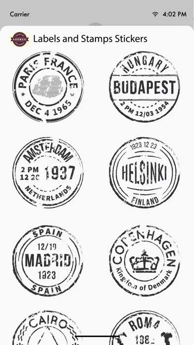 Ảnh chụp màn hình của Labels & Stamps Stickers Pack