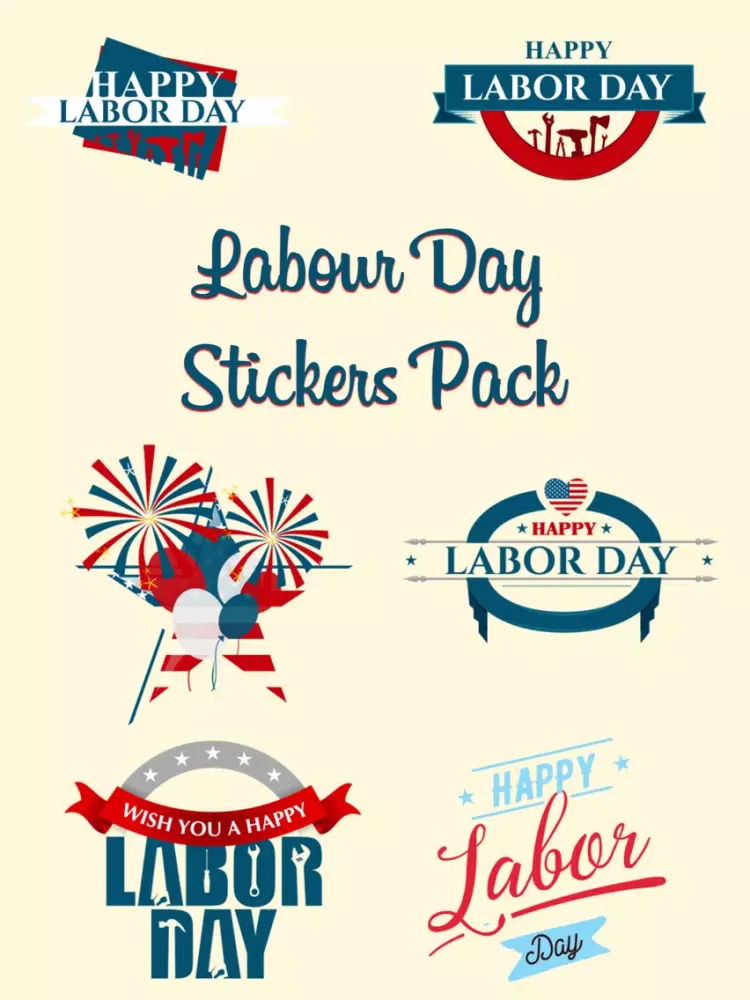 Labor Day Greetings Emojis iPad  Screenshots