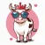 Animated Moody Cow