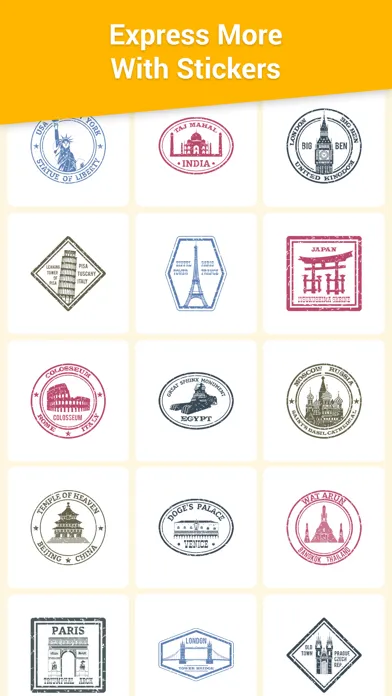 Tangkapan skrin Famous Landmark Stamp Stickers