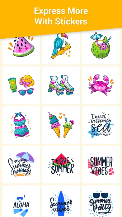 Summer Time Love Emojis स्क्रीनशॉट