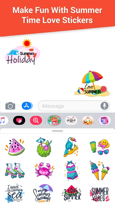 Summer Time Love Emojis स्क्रीनशॉट