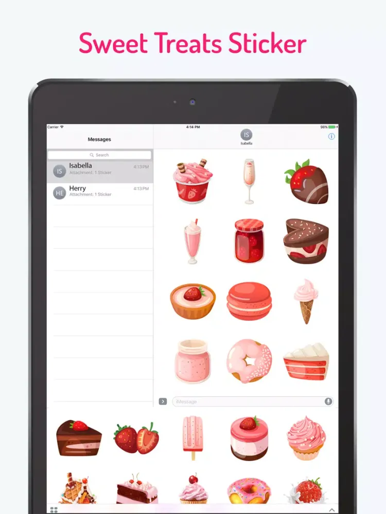 Sweet Treats Stickers Pack iPad  স্ক্রিনশট