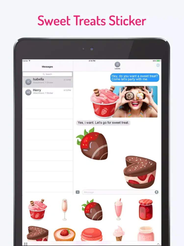 Sweet Treats Stickers Pack iPad  স্ক্রিনশট