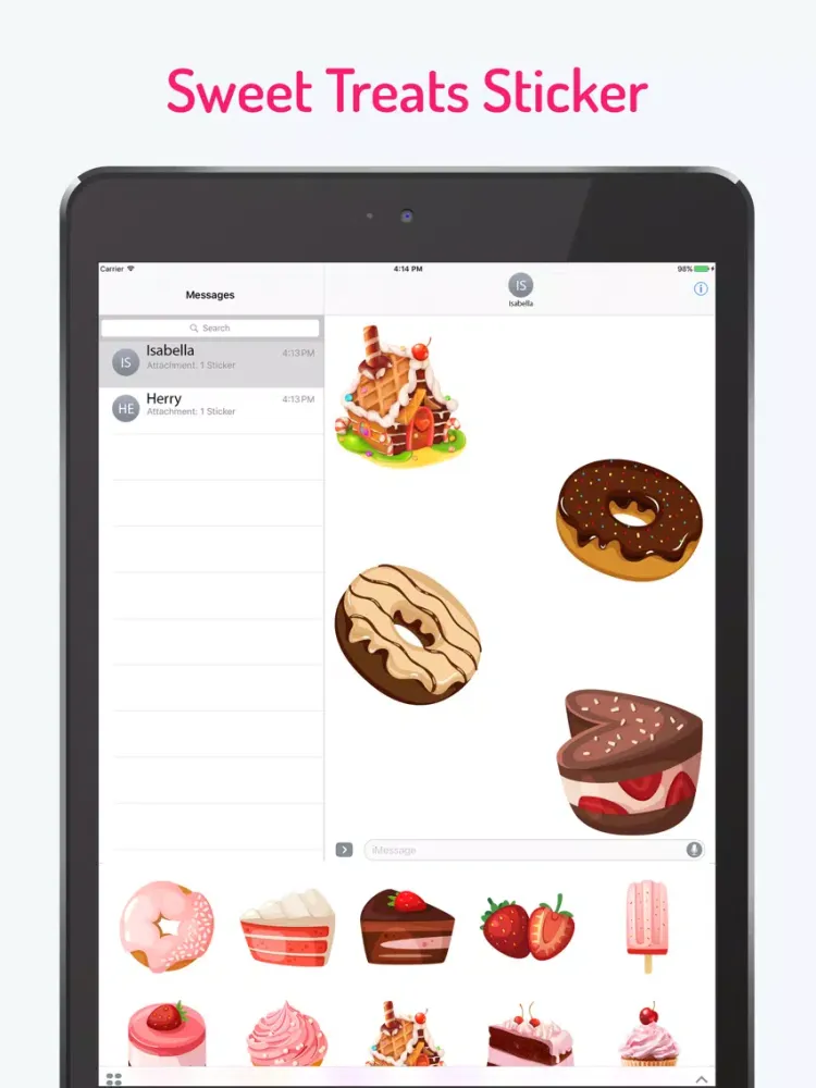Sweet Treats Stickers Pack iPad  স্ক্রিনশট