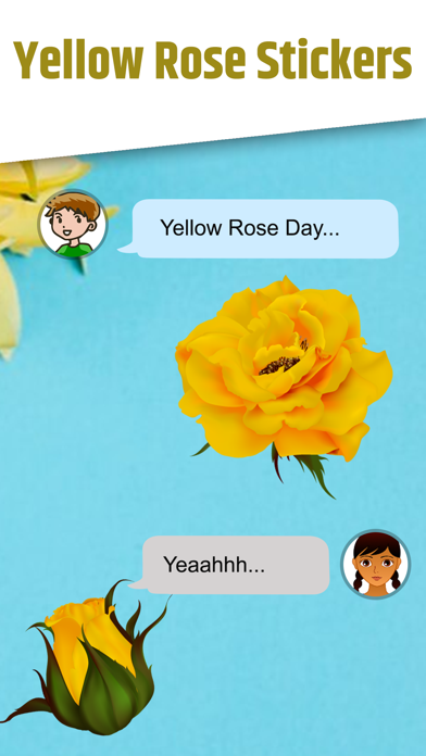 Capturas de pantalla de Yellow Rose Stickers