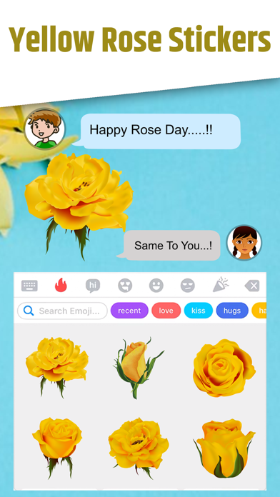 Capturas de pantalla de Yellow Rose Stickers
