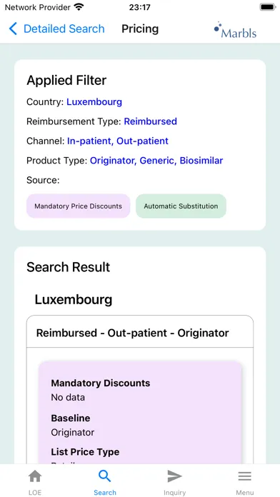 Zrzuty ekranu Loss of Exclusivity App