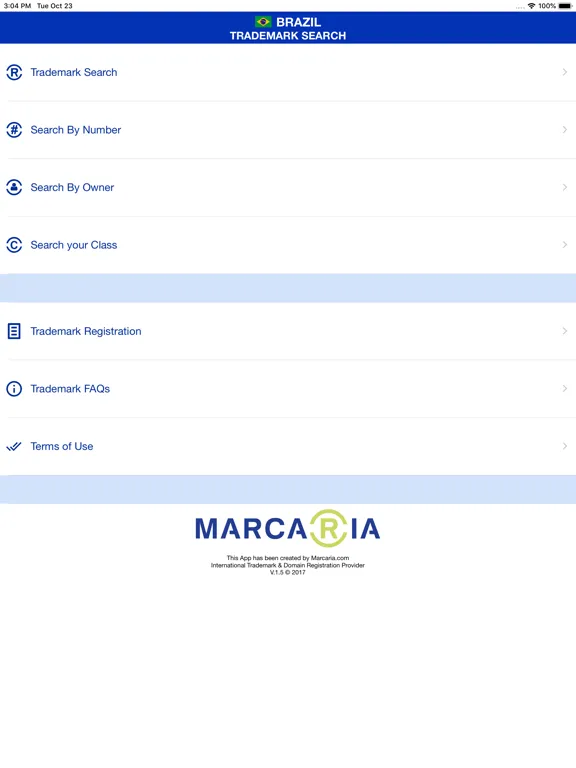 Brazil Trademark Search Tool iPad  Screenshots