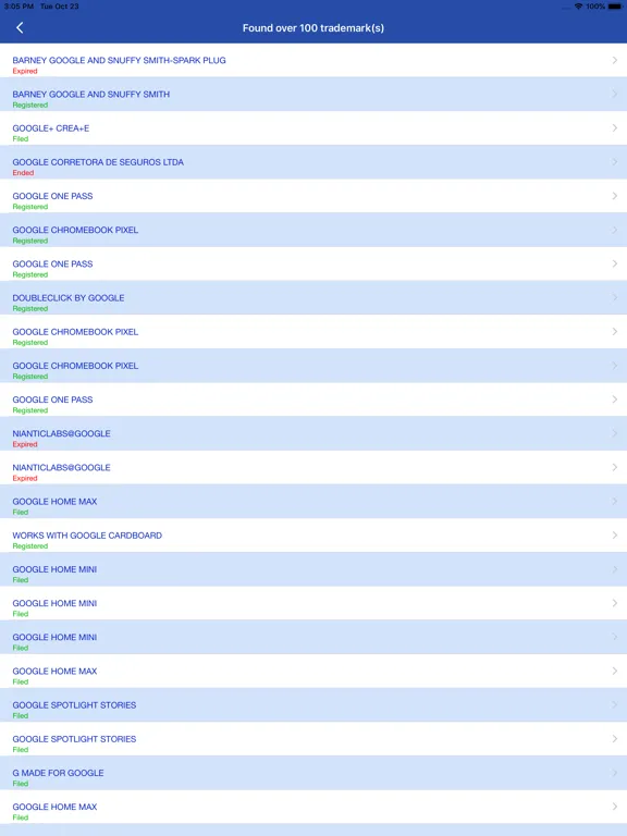 Brazil Trademark Search Tool iPad  Screenshots