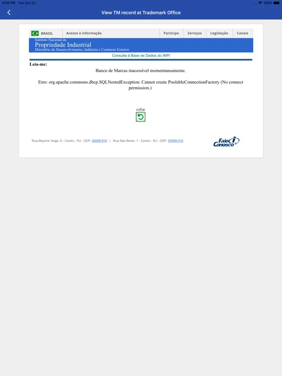 Brazil Trademark Search Tool iPad  Screenshots