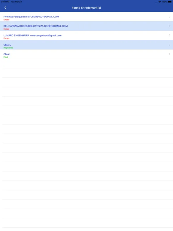 Brazil Trademark Search Tool iPad  Screenshots