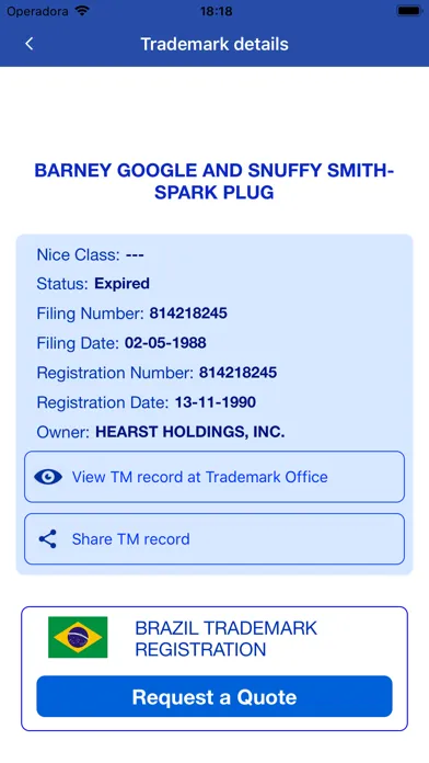 Brazil Trademark Search Tool Screenshots