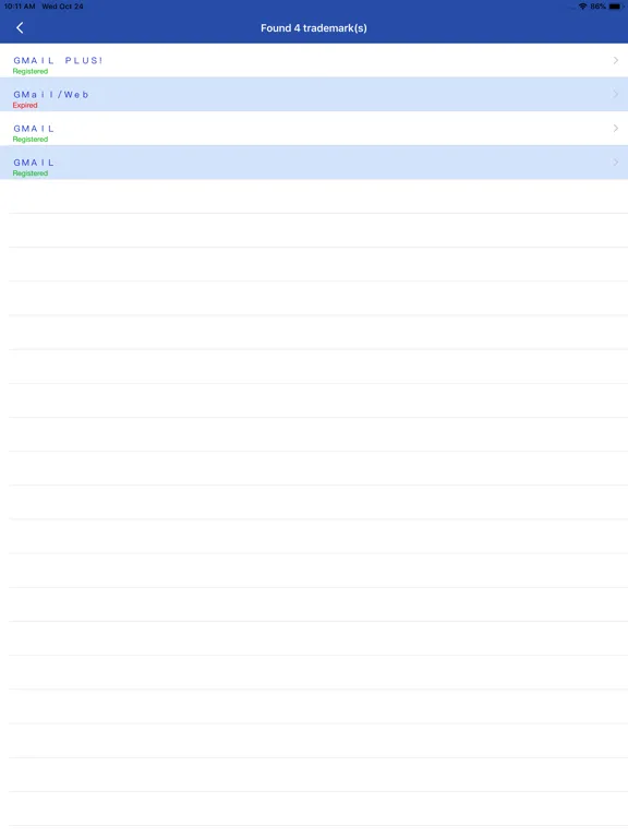 Japan Trademark Search Tool iPad  स्क्रीनशॉट