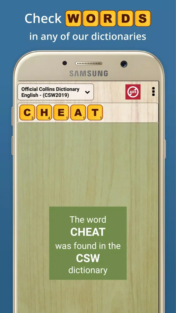 Zrzuty ekranu Scrabble & WWF Word Checker
