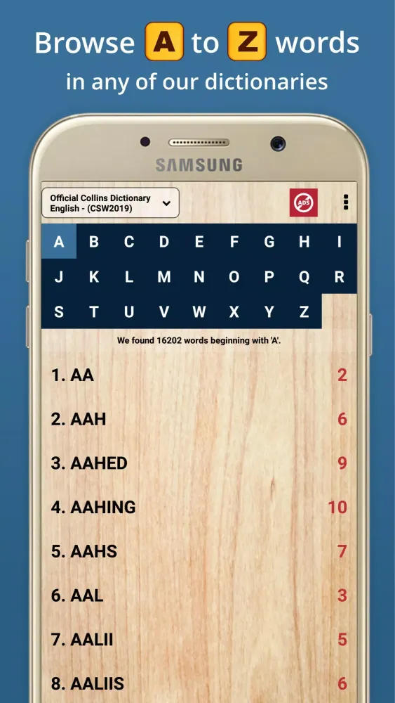 Zrzuty ekranu Scrabble & WWF Word Checker