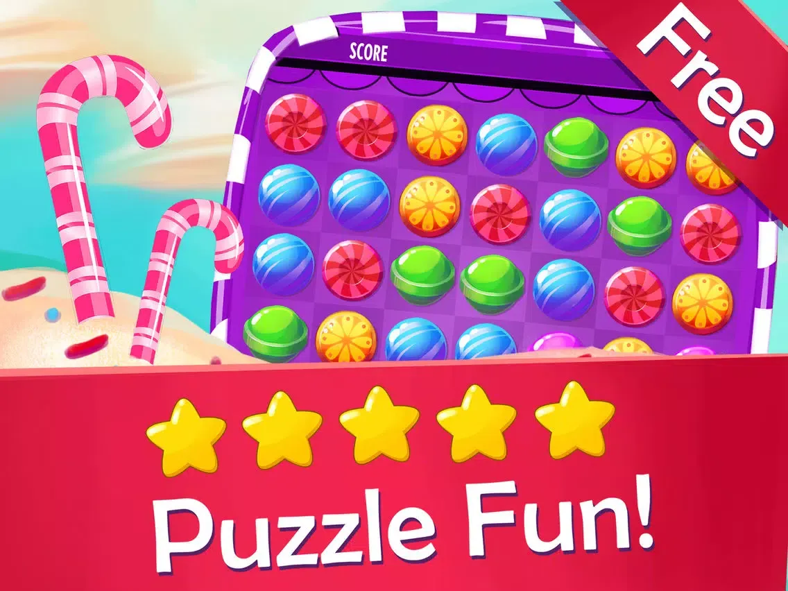 Candy Diamond 2015 - Fun Soda Pop Candies Puzzle Game For Kids iPad  Screenshots