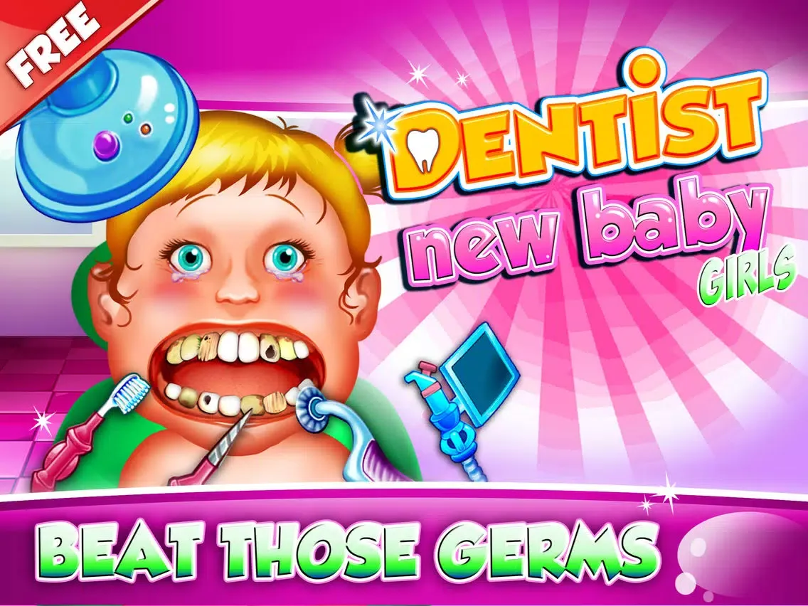 Zrzuty ekranu Dentist Baby Games For Girls - mommy's crazy doctor office & little kids teeth iPad 