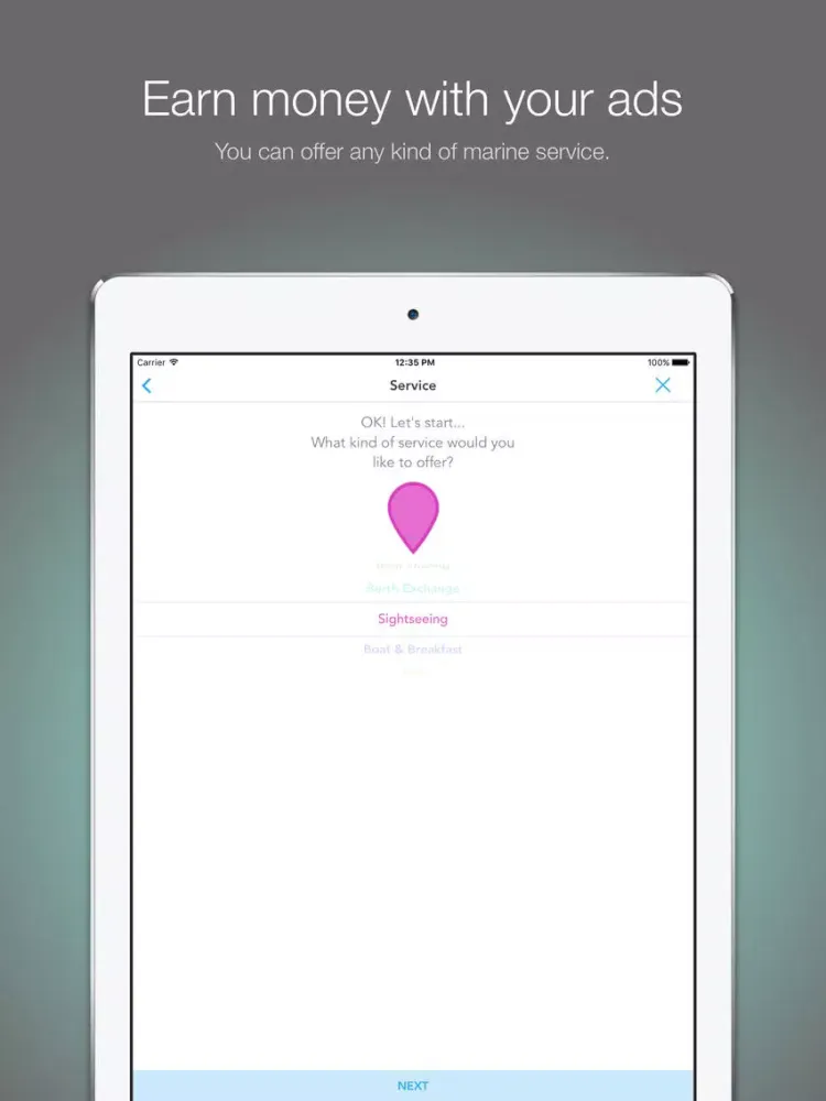 ภาพหน้าจอของ Navica iPad 
